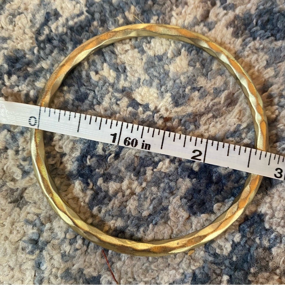 Solid Matte Gold Bangle Bracelet Set - image 4